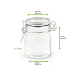 Mini Reusable Glass Seal Jars 5oz D:2.5in H:3.6in - 12 pcs Mini Reusable Glass Seal Jars 5oz D:2.5in H:3.6in - 12 pcs